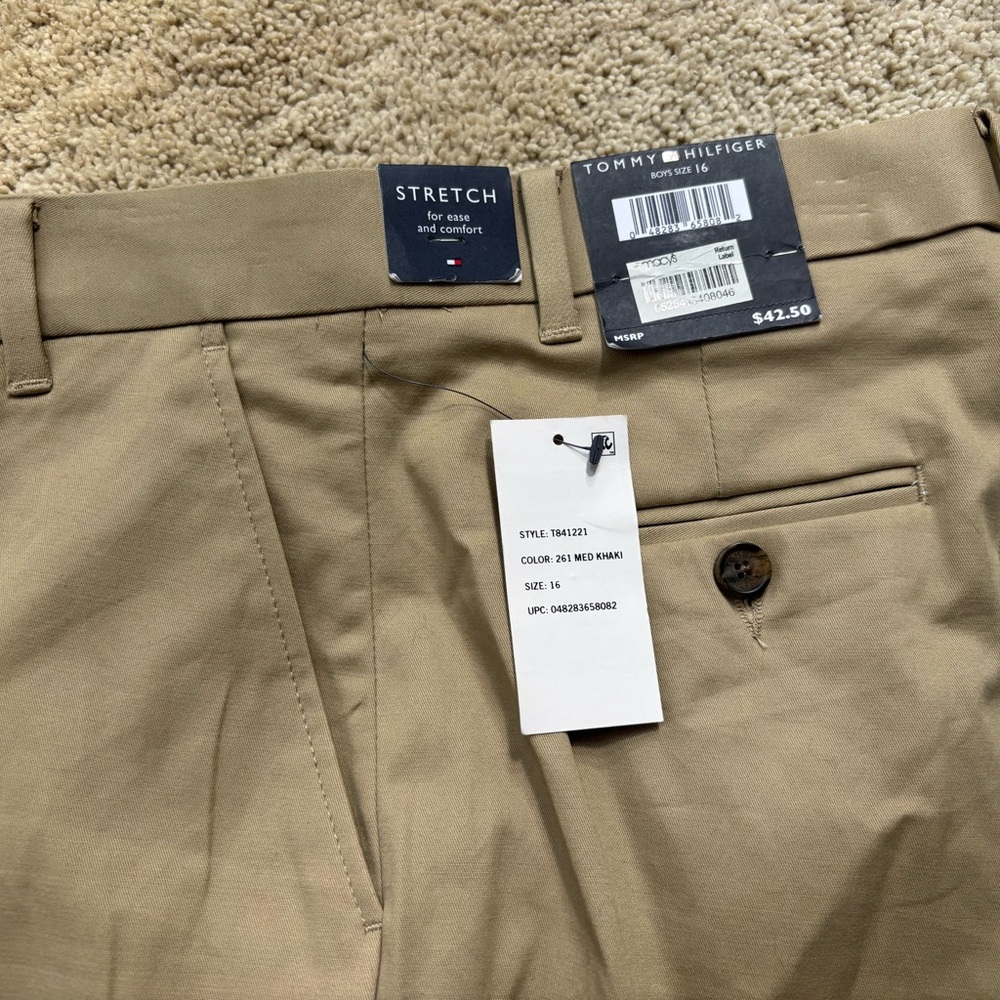 Tommy Hilfiger Boys Twill Khaki Pants Size 16